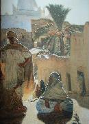 Jules Taupin LA DISCUSSION A BOU-SAADA Spain oil painting artist